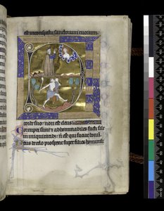 MS 300 f.57r, David ber till Gud av French School