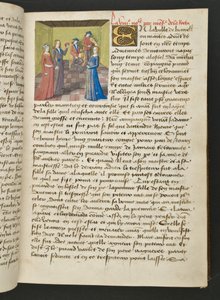 MS Hunter 252 019r-sida från Hundred New News, c.1461-62 av French School