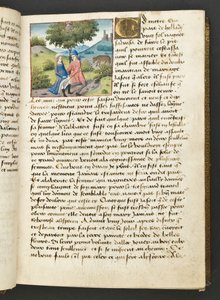 MS Hunter 252 026r Sida från Hundred New News, c.1461-62 av French School