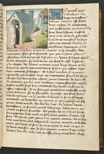 MS Hunter 252 033r Sida från Hundred New News, c.1461-62 av French School