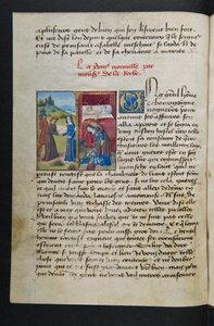 MS Hunter 252 038v Sida från Hundred New News, c.1461-62 av French School