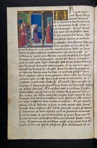 MS Hunter 252 068v Sida från Hundred New News, c.1461-62 av French School