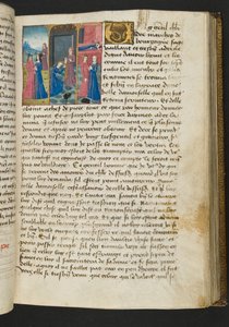 MS Hunter 252 080r-sida från Hundred New News, c.1461-62 av French School