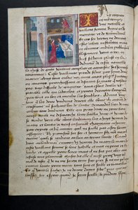 MS Hunter 252 085v Sida från Hundred New News, c.1461-62 av French School