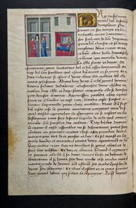 MS Hunter 252 089v Sida från Hundred New News, c.1461-62 av French School