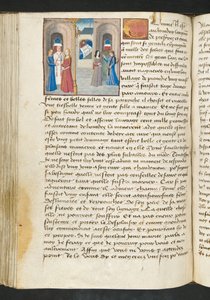 MS Hunter 252 105v-sida från Hundred New News, c.1461-62 av French School