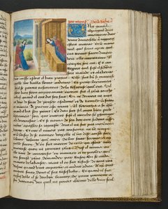 MS Hunter 252 112r-sida från Hundred New News, c.1461-62 av French School