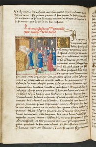 MS Hunter 252 117v Sida från Cent Nouvelles Nouvelles, c.1461-62 av French School