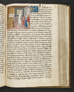 MS Hunter 252 130r-sida från Hundred New News, c.1461-62 av French School