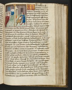 MS Hunter 252 141r-sida från Hundred New News, c.1461-62 av French School