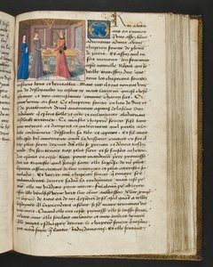 MS Hunter 252 148r-sida från Hundred New News, c.1461-62 av French School