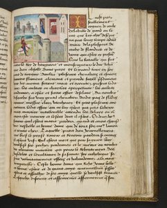MS Hunter 252 151r-sida från Hundred New News, c.1461-62 av French School