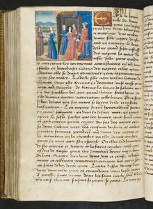 MS Hunter 252 177v Sida från Cent Nouvelles Nouvelles, c.1461-62 av French School