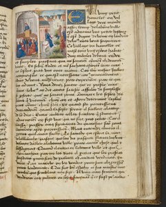 MS Hunter 252 183r-sida från Hundred New News, c.1461-62 av French School