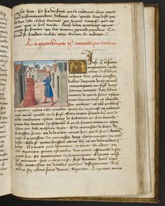 MS Hunter 252 185r-sida från Hundred New News, c.1461-62 av French School