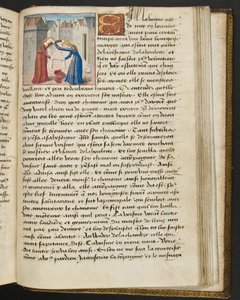 MS Hunter 252 186r-sida från Hundred New News, c.1461-62 av French School