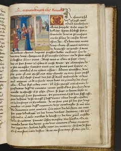 MS Hunter 252 192r-sida från Hundred New News, c.1461-62 av French School