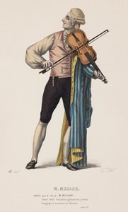 M Musard, Scen XV (färgad gravyr) av French School