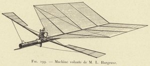 Flying Machine av M L Hargrave (gravyr) av French School