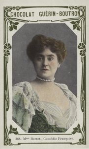 Madame Bartet, Comedie Francaise (färgad bild) av French School