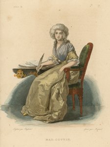 Madame Cottin (färgad gravyr) av French School