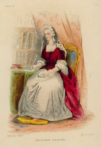 Madame Dacier (färgad gravyr) av French School