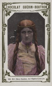 Madame Mary Garden, från Opera-Comique (färgad bild) av French School
