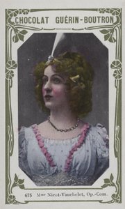 Madame Nicot-Vauchelet, Opera-Comique (färgad bild) av French School