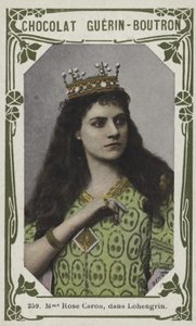 Madame Rose Caron, i Lohengrin (färgat foto) av French School