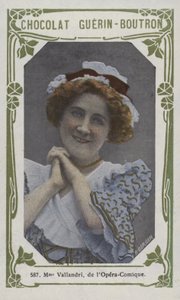 Madame Vallandri, från Opera-Comique (färgad bild) av French School