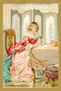 Madame de Sevigne, fransk författare (chromolitho) av French School