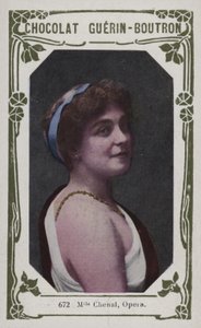 Mademoiselle Chenal, Opera (färgad bild) av French School
