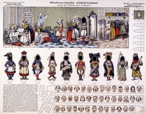 Mademoiselle Chouchou - Prova kostymer för karneval: förvandlingar. 1800-talet. av French School