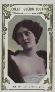 Mademoiselle Lina Cavalieri, Opera (färgad bild) av French School