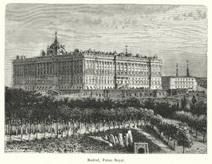Madrid, Palais Royal (gravyr) av French School