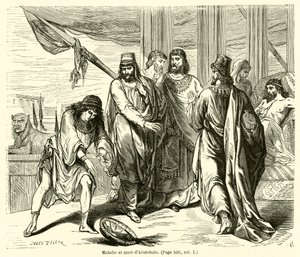 Aristobulus sjukdom och död (gravyr) av French School