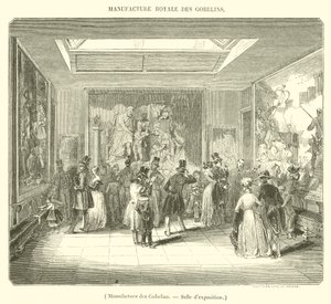 Manufacture des Gobelins, Utställningsrum (gravyr) av French School