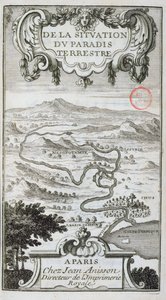 Karta från De La Situation du Paradis Terres, 1691