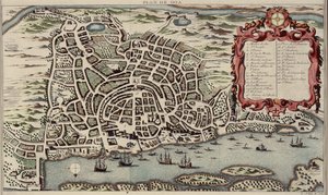 Karta över Goa, från Histoire generale des voyages, 1750 (färggravyr)