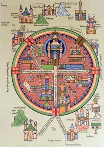 Karta över Jerusalem och Palestina, inklusive de heliga platserna och Salomos tempel