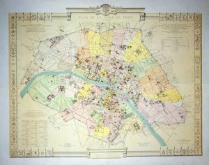 Karta över Paris 1789, 1887