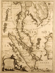 Karta över Sydostasien, 1687 (bläck på papper)