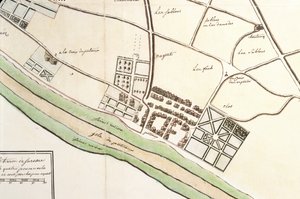 Karta över Suresnes och dess annex, Puteaux, 1669