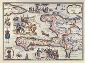 Karta över ön Haiti, 1789