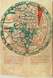Mappamundi, efter Isidore av Sevilla, c.1130-1135 av French School