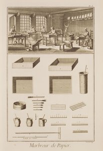 Marmoreringspapper, från Encyclopedia av Denis Diderot (1713-84), graverad av Robert Benard (f.1734), publicerad ca 1770 av French School