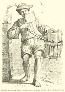 Fläkthandlare i Bologna, 1600-talet (gravyr) av French School