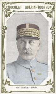 Marechal Petain (färgad bild) av French School
