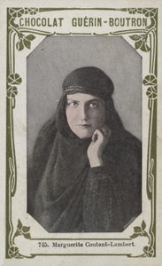 Marguerite Coutant-Lambert (färgad bild) av French School