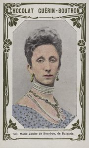 Marie-Louise de Bourbon, från Bulgarien (färgat foto) av French School